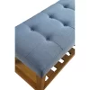 ACME Furniture Acme 96684 Charla Bench, Blue and Oak, One Size