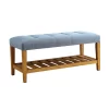 ACME Furniture Acme 96684 Charla Bench, Blue and Oak, One Size