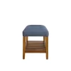 ACME Furniture Acme 96684 Charla Bench, Blue and Oak, One Size