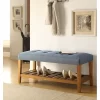 ACME Furniture Acme 96684 Charla Bench, Blue and Oak, One Size