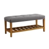 ACME Furniture Acme 96686 Charla Bench, Gray & Oak, One Size