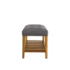 ACME Furniture Acme 96686 Charla Bench, Gray & Oak, One Size