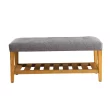 ACME Furniture Acme 96686 Charla Bench, Gray & Oak, One Size