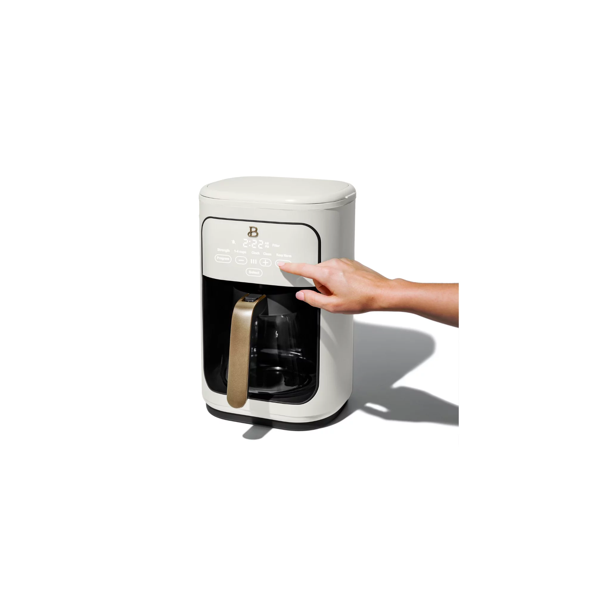 Beautiful 14 Cup Touchscreen Coffee Maker, Black Sesame by Drew