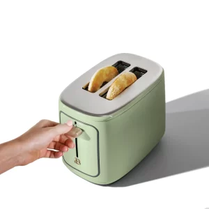 Beautiful 2 Slice Touchscreen Toaster, Sage Green by Drew Barrymore