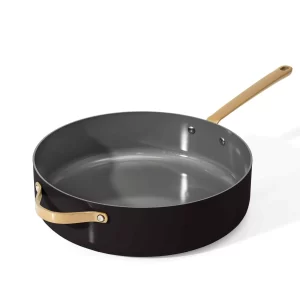 Beautiful 5.5 Quart Ceramic Non-Stick Saute Pan, Black Sesame by Drew Barrymore