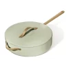 Beautiful 5.5 Quart Ceramic Non-Stick Saute Pan, Sage Green by Drew Barrymore