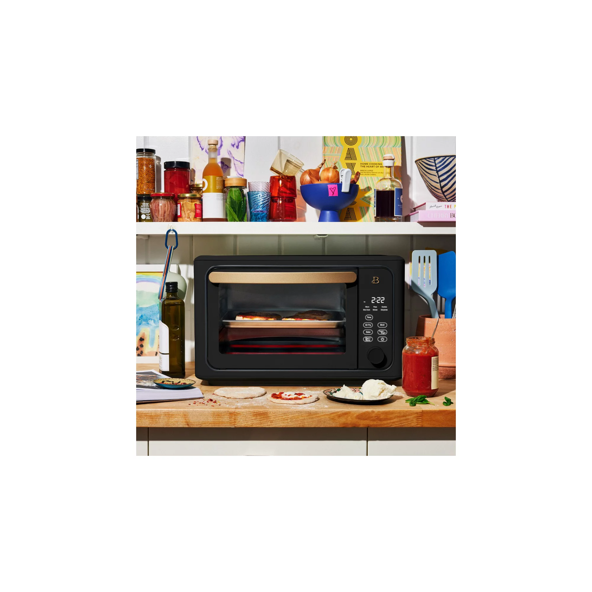 Beautiful 6 Slice Touchscreen Air Fryer Toaster Oven by Drew