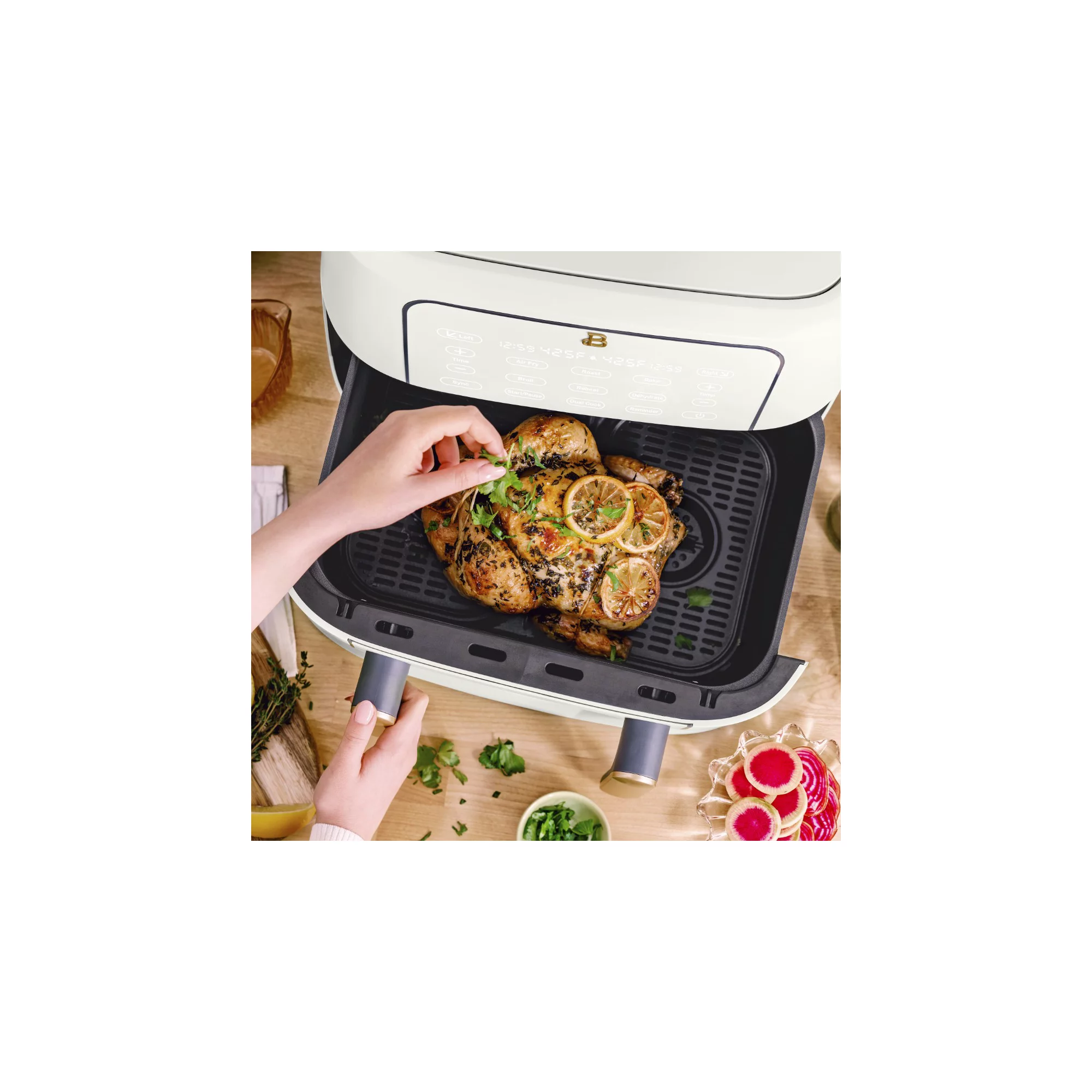  Quart Touchscreen Air Fryer, White Icing by Drew