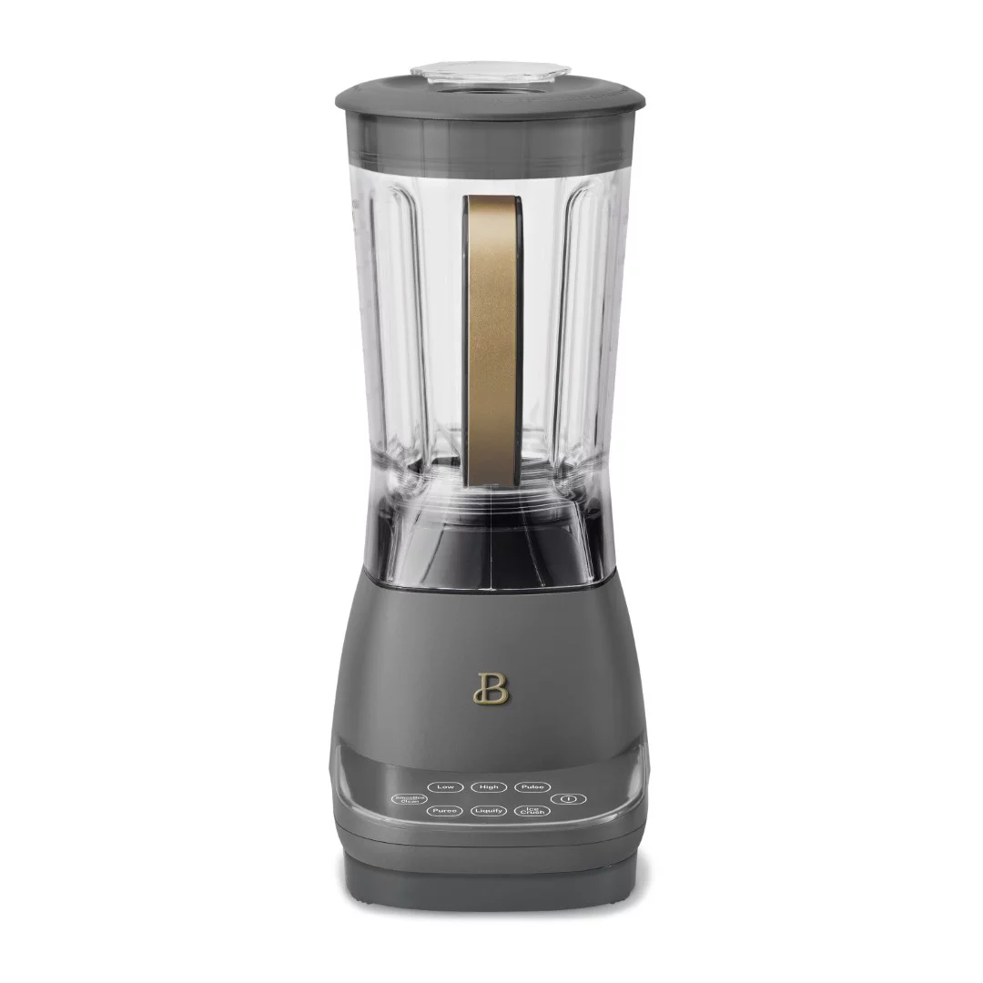 Beautiful 2-Speed Immersion Blender with Chopper & Measuring Cup, Oyster  Grey by Drew Barrymore