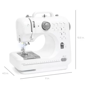 Best Choice Products Compact Sewing Machine, 42-Piece Beginners Kit, Multifunctional Portable 6V Beginner Sewing Machine