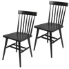 Better Homes & Gardens Gerald Classic Black Wood Dining Chairs, Set of 2