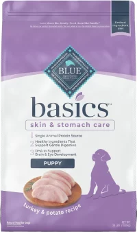 Blue Buffalo Basics Skin & Stomach Care Turkey & Potato Recipe Puppy Dry Dog Food - 24-lb bag
