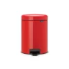 Brabantia NewIcon 1.3 Gal. Passion Red Steel Step-On Trash Can