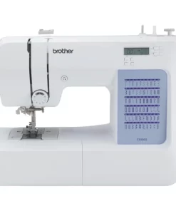 Brother CS5055 Computerized Sewing Machine, 60 Built-in Stitches, LCD Display, 7 Included Feet, White