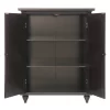 Charlton Home Ione Freestanding Bathroom Cabinet, Dark Espresso