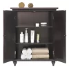 Charlton Home Ione Freestanding Bathroom Cabinet, Dark Espresso