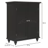 Charlton Home Ione Freestanding Bathroom Cabinet, Dark Espresso