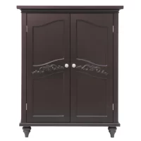 Charlton Home Ione Freestanding Bathroom Cabinet, Dark Espresso