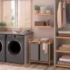 ClosetMaid Bamboo 2-Compartment Laundry Sorter Hamper with Sliding Baskets