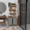 ClosetMaid Bamboo 2-Compartment Laundry Sorter Hamper with Sliding Baskets