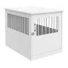 ClosetMaid Pet Crate End Table Furniture for Medium Dogs or Cats Under 25 lbs, White Wood Finish