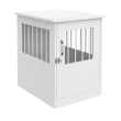 ClosetMaid Pet Crate End Table Furniture for Small Dogs or Cats Under 12 lbs, White Wood Finish