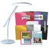 Cricut Bright 360 Table Lamp with Cricut Vinyl Sampler, Weeder & Design Files Bundle