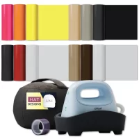 Cricut Hat Press and Everyday Iron-On Sampler Bundle - Curved Heat Press for HTV Iron On