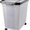 Frisco WeatherPro Airtight Pet Food Storage Container, For Dog Cat Bird and Other Pet Food Storage Bin 50 lbs / 65 qt, Black