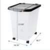 Frisco WeatherPro Airtight Pet Food Storage Container, For Dog Cat Bird and Other Pet Food Storage Bin 50 lbs / 65 qt, Black