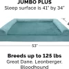 FurHaven Plush & Suede Full Support Orthopedic Sofa Dog & Cat Bed, Deep Pool, Jumbo Plus