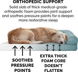 FurHaven Plush & Suede Full Support Orthopedic Sofa Dog & Cat Bed, Deep Pool, Jumbo Plus