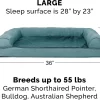 FurHaven Plush & Suede Full Support Orthopedic Sofa Dog & Cat Bed, Deep Pool, Large