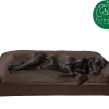 FurHaven Plush & Suede Full Support Orthopedic Sofa Dog & Cat Bed, Espresso, Jumbo Plus