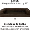 FurHaven Plush & Suede Full Support Orthopedic Sofa Dog & Cat Bed, Espresso, Large
