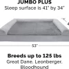 FurHaven Plush & Suede Full Support Orthopedic Sofa Dog & Cat Bed, Gray, Jumbo Plus