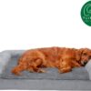 FurHaven Plush & Suede Full Support Orthopedic Sofa Dog & Cat Bed, Gray, Jumbo