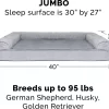 FurHaven Plush & Suede Full Support Orthopedic Sofa Dog & Cat Bed, Gray, Jumbo