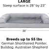 FurHaven Plush & Suede Full Support Orthopedic Sofa Dog & Cat Bed, Gray, Large