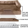 FurHaven Plush & Velvet Orthopedic Comfy Couch Dog & Cat Bed (Large)