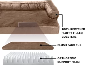 FurHaven Plush & Velvet Orthopedic Comfy Couch Dog & Cat Bed