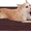 FurHaven Quilted Orthopedic Sofa Cat & Dog Bed w Removable Cover, Coffee, Medium.