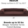 FurHaven Quilted Orthopedic Sofa Cat & Dog Bed w Removable Cover, Coffee, Medium.