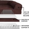 FurHaven Quilted Orthopedic Sofa Cat & Dog Bed w Removable Cover, Coffee, Medium.