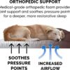 FurHaven Quilted Orthopedic Sofa Cat & Dog Bed w Removable Cover, Coffee, Medium.