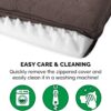 FurHaven Quilted Orthopedic Sofa Cat & Dog Bed w Removable Cover, Coffee, Medium.
