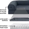 FurHaven Quilted Orthopedic Sofa Cat & Dog Bed w/ Removable Cover, Iron Gray, Medium