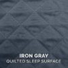 FurHaven Quilted Orthopedic Sofa Cat & Dog Bed w/ Removable Cover, Iron Gray, Medium