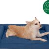 FurHaven Quilted Orthopedic Sofa Cat & Dog Bed w/ Removable Cover, Navy, Medium